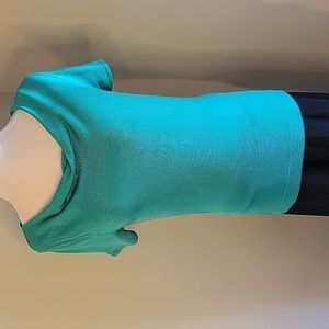 Jones New York Teal Short Sleeve Knit Top